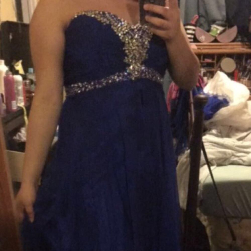 Plus size Royal blue dress by Cinderella Divine